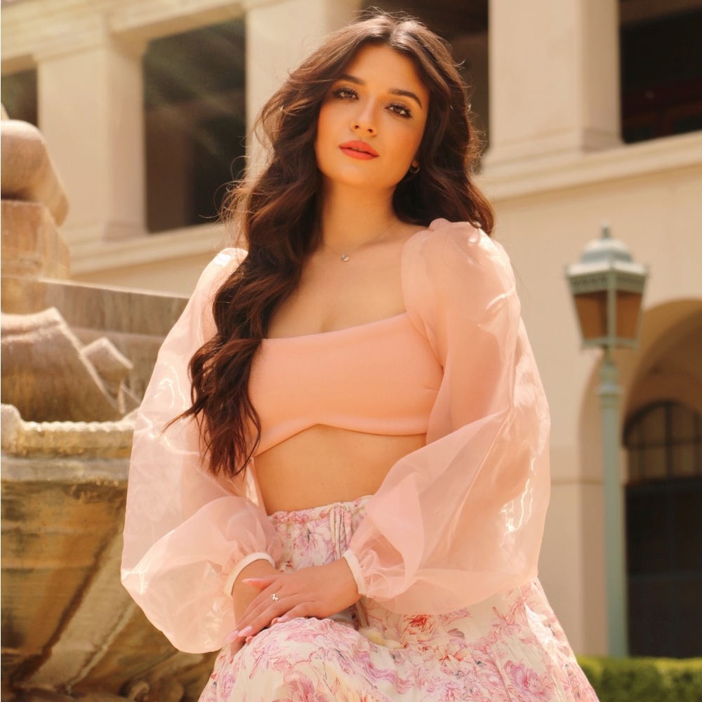 Pink Puff Sleeve Top - Picture 2 of 4
